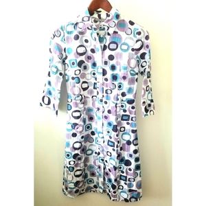 Retro pattern cotton dress